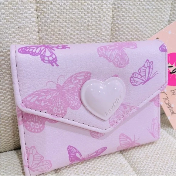 NEW Luv Betsey by Betsey Johnson LBCASH‎ Pink Purple Butterfly Wallet - Picture 2 of 5